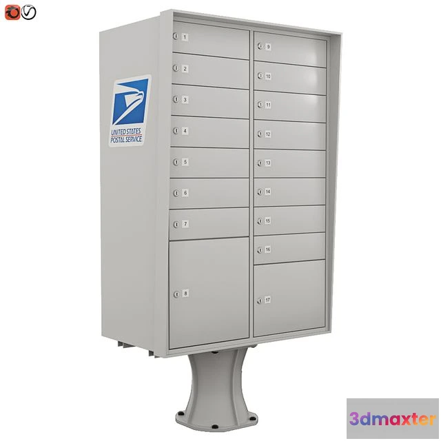 1557157 - Floor mailbox USPS 3D Max
