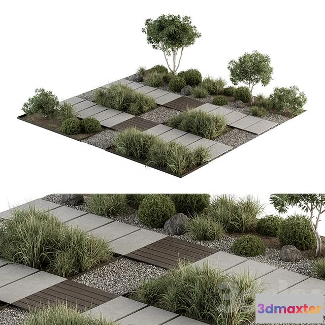 1559063 - Architecture Environment with Plants Set 67 3D Max