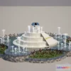 1563791 - Fountain urban stone liquid 3D Max