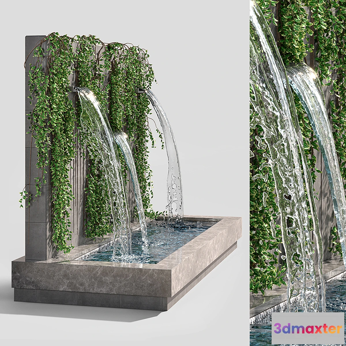 541417 - Wall fountains with ivy