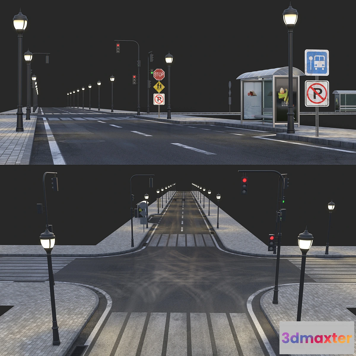 666555 - Road and busstop - No.2