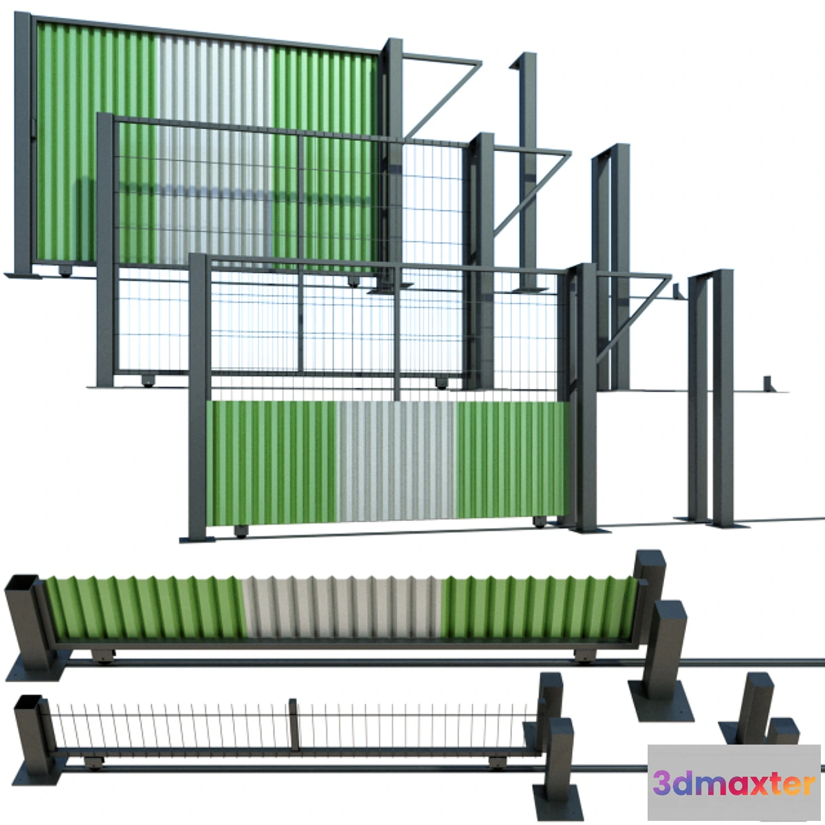 718076 - Sliding gate gate for building plot - No.2