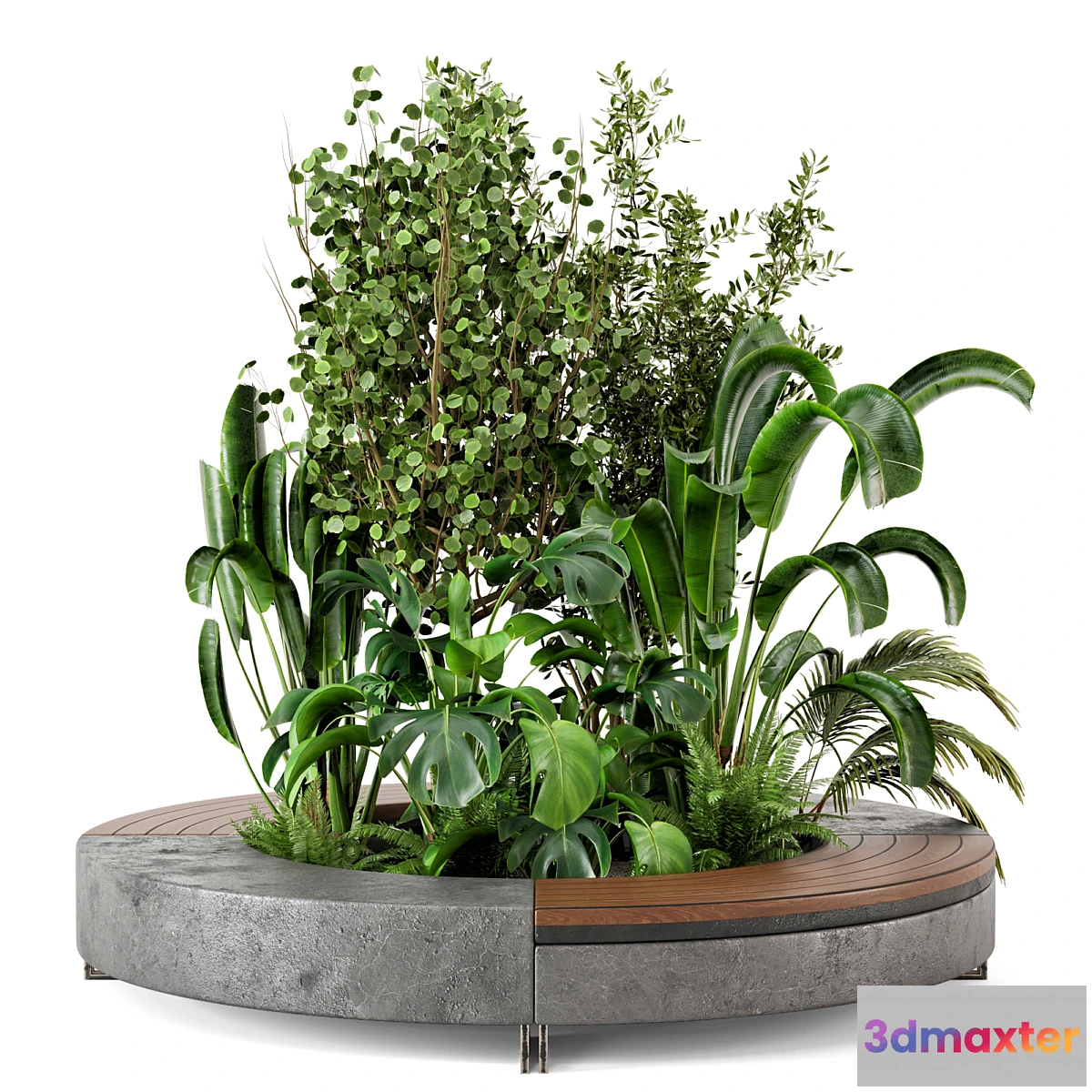 740199 - Outdoor Garden set bush and Tree - Garden Set 54 - No.2