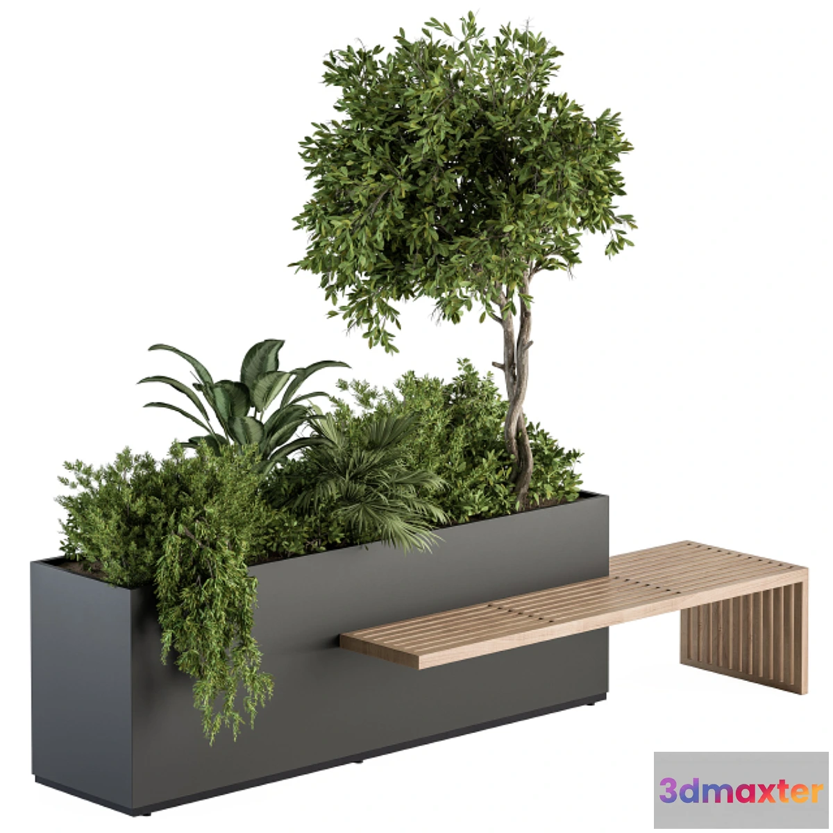 776679 - Urban Furniture _ Plant Box with Bench - Set 28 - No.3