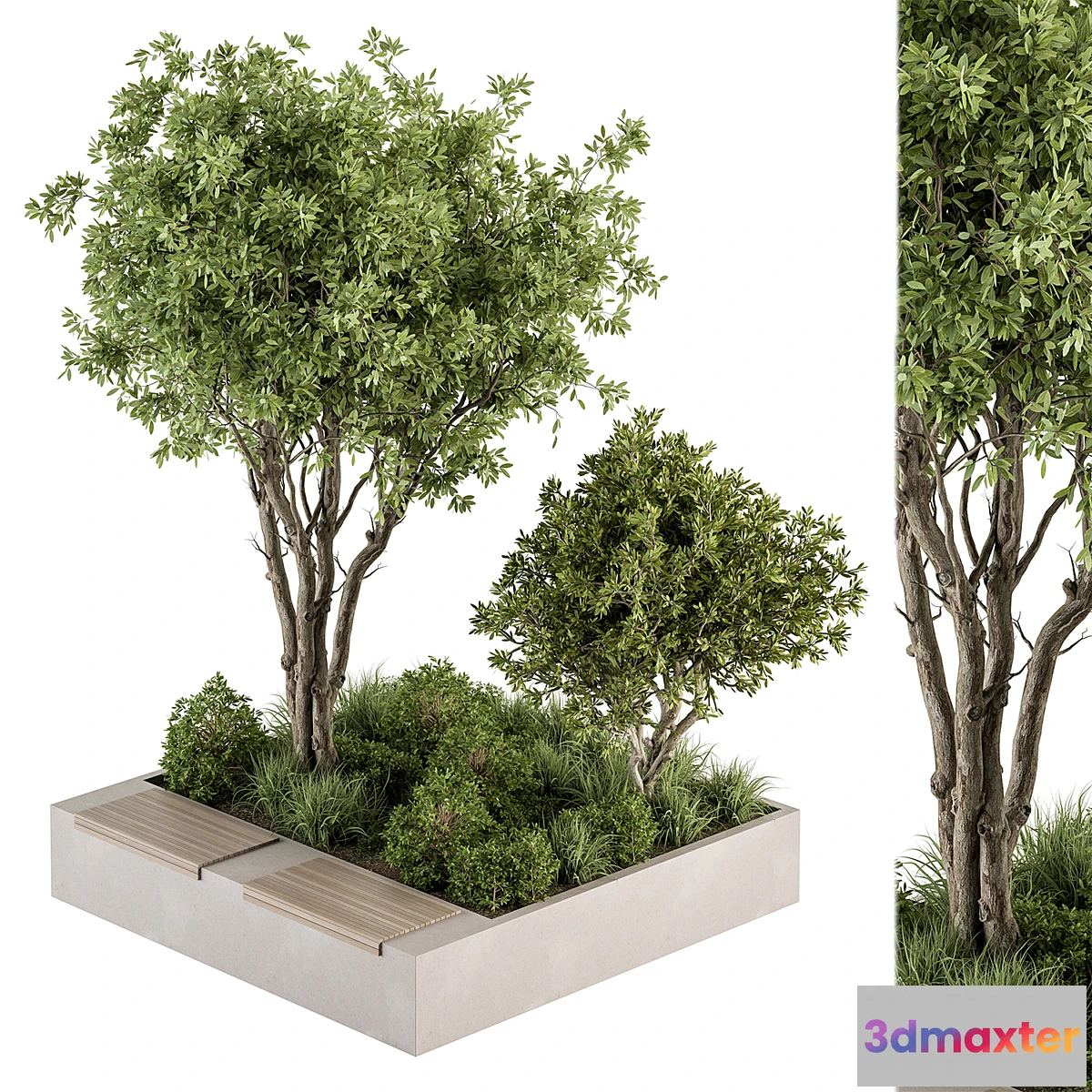 776701 - Urban Furniture Bench with Plants 45