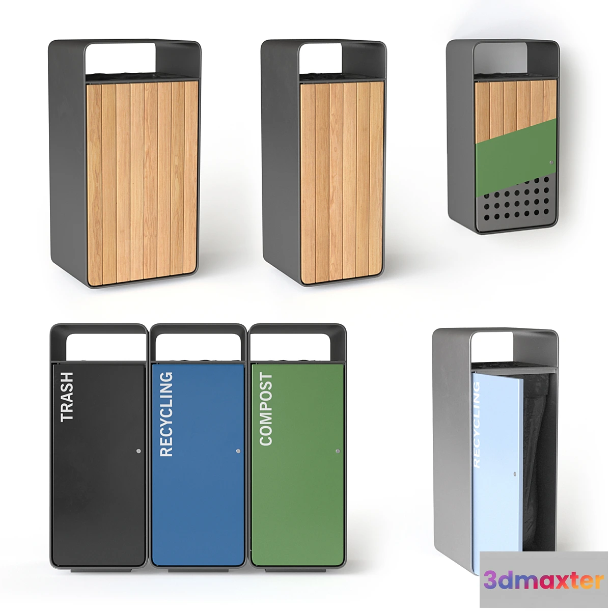 787712 - Artform Box Litter Bin Urn Set