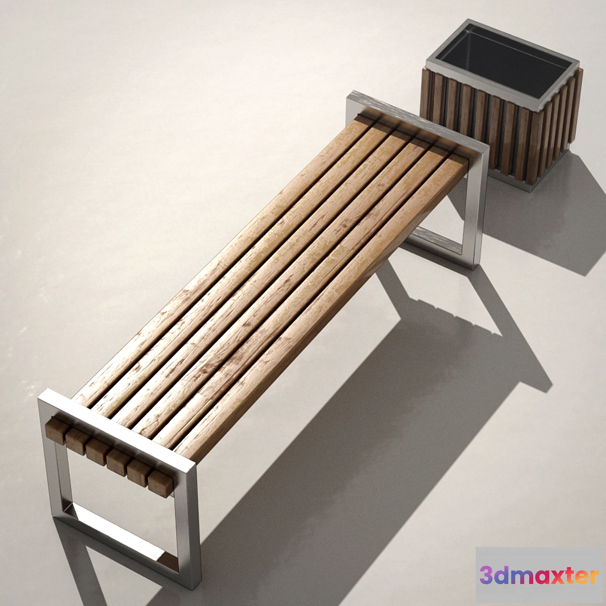 802874 - Bench with urn - No.3