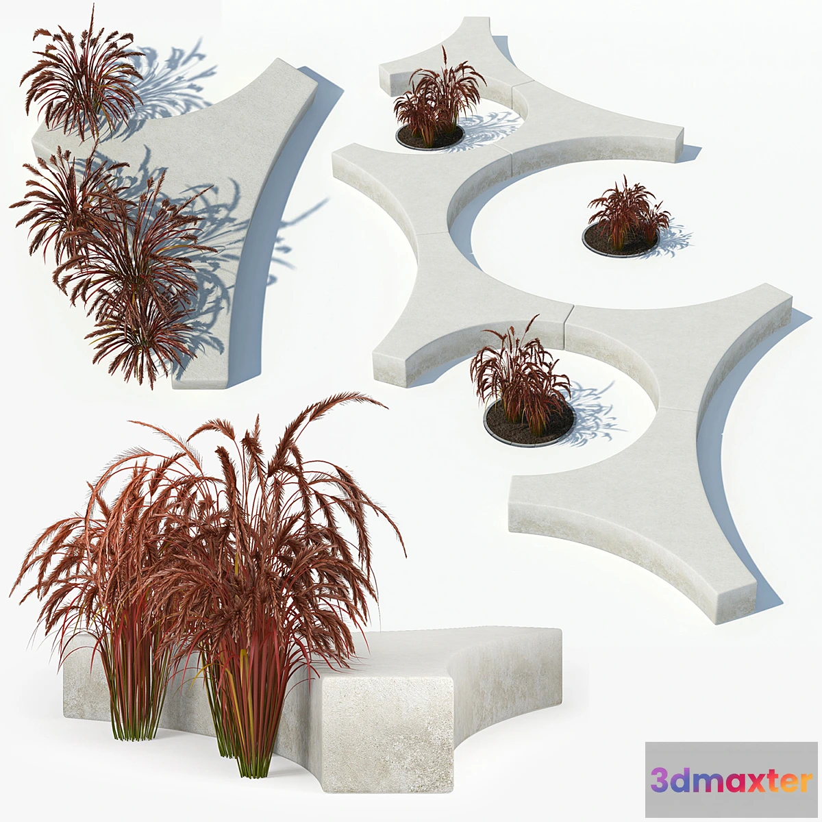 823338 - Folia bench Graceful Fountain Grass - No.2