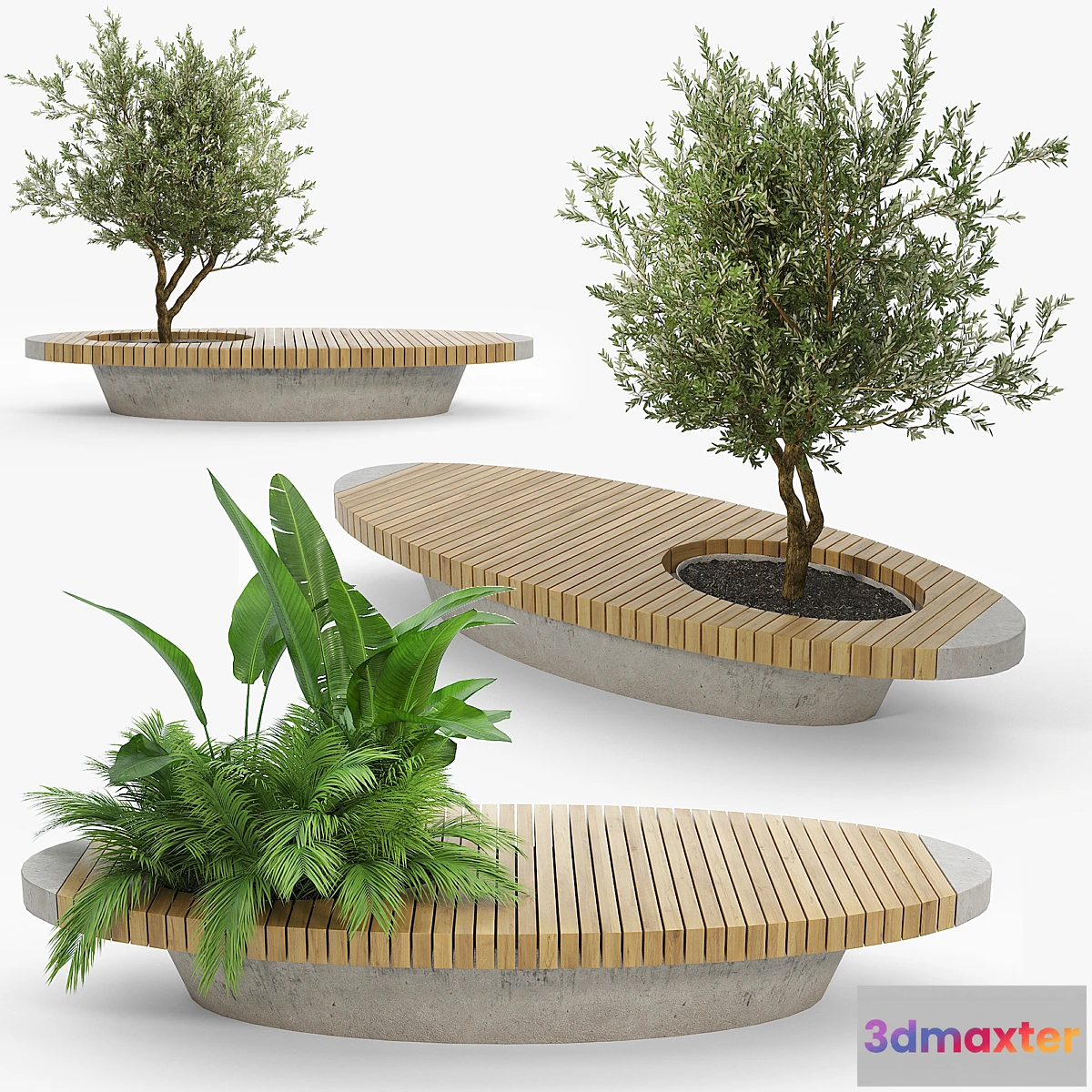 858477 - bench flowerbed - No.4