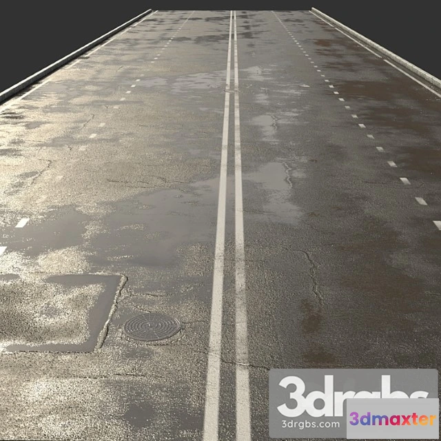 908478 - Asphalt With Puddles - No.2