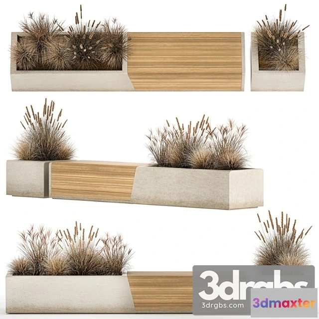 908506 - Bench Flower Bed For an Urban Environment