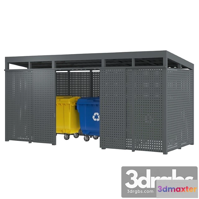 908672 - Garbage bins metal box