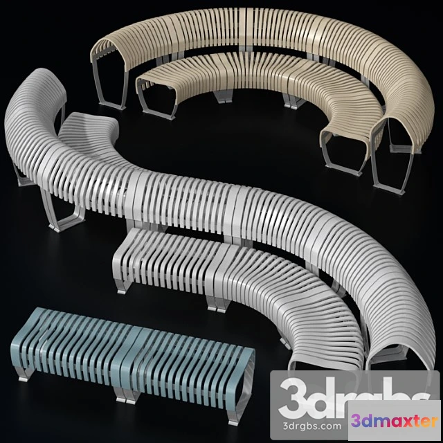 908730 - Modular curved and straight bench