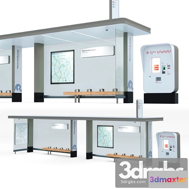 908952 - The moscow transport stop is double