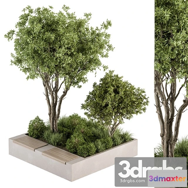 908986 - Urban Furniture Bench With Plants 45