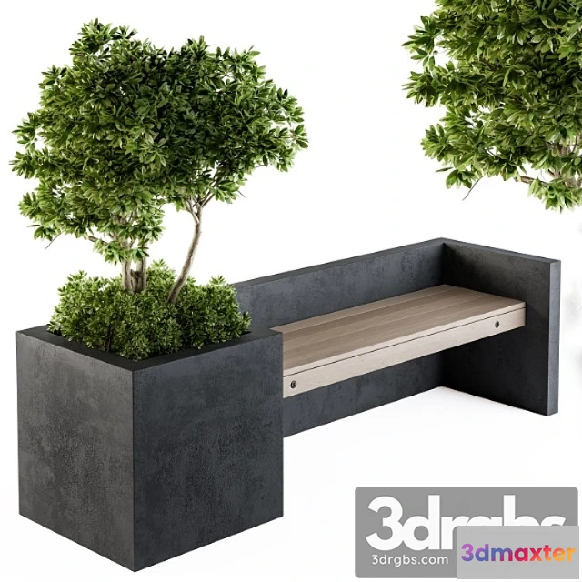 908994 - Urban furniture plants with bench 09