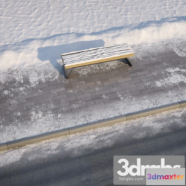 909020 - Winter pavement with a road