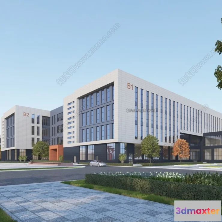 1577490 - Exterior 3D Models of Factory - 3D Scene - 002 3D Max