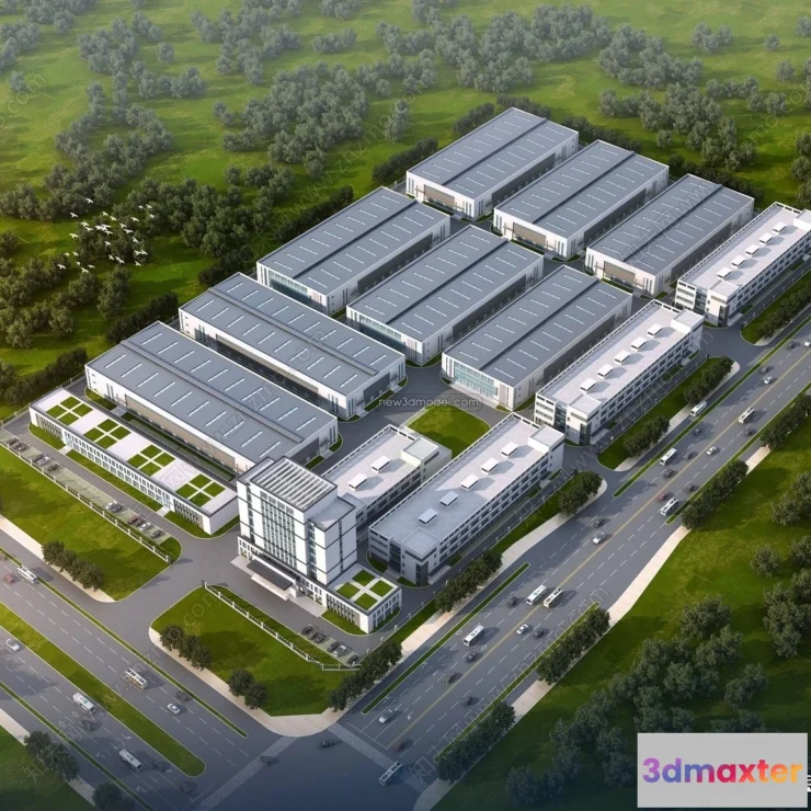 1577516 - Exterior 3D Models of Factory - 3D Scene - 015 3D Max