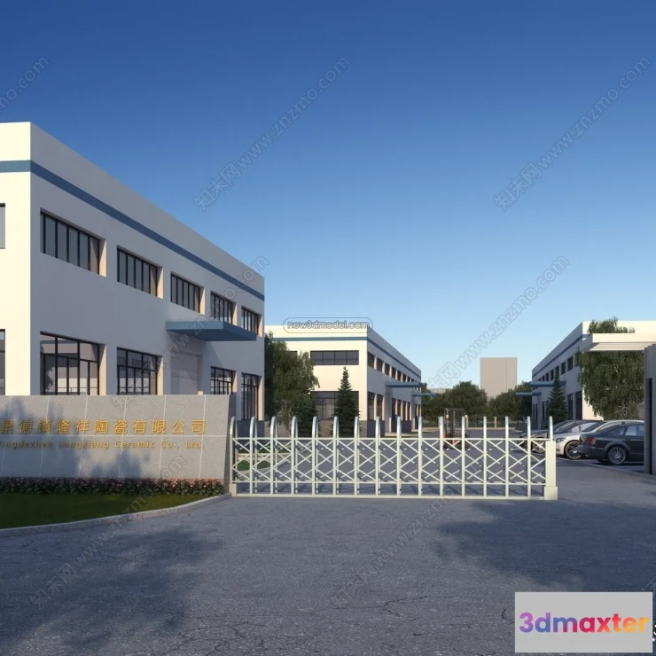 1577520 - Exterior 3D Models of Factory - 3D Scene - 017 3D Max