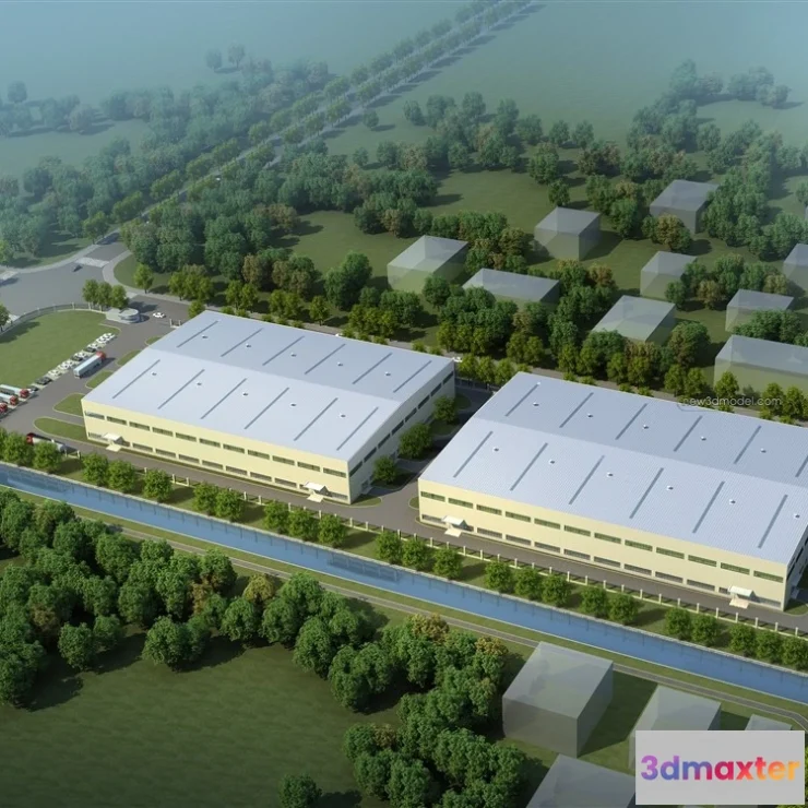 1577544 - Exterior 3D Models of Factory - 3D Scene - 029 3D Max