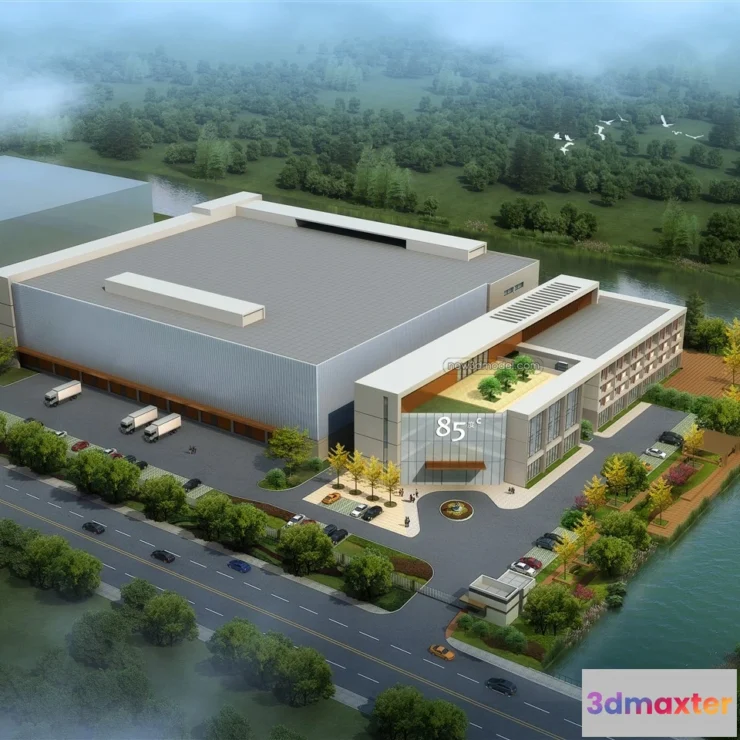 1577546 - Exterior 3D Models of Factory - 3D Scene - 030 3D Max