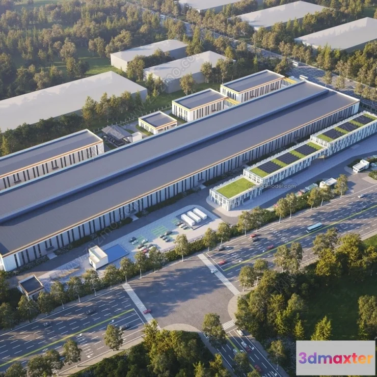 1577556 - Exterior 3D Models of Factory - 3D Scene - 035 3D Max