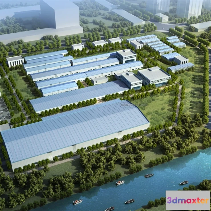 1577558 - Exterior 3D Models of Factory - 3D Scene - 036 3D Max