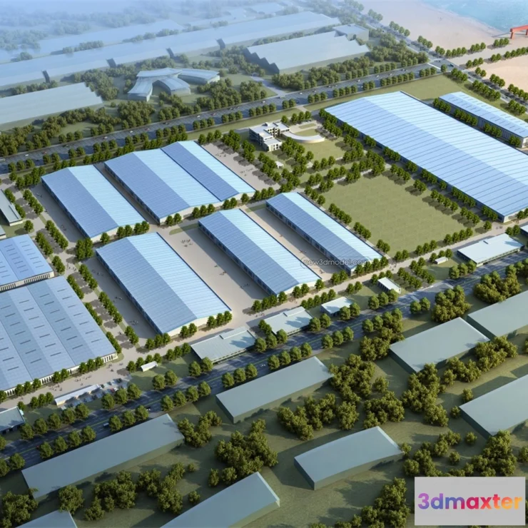 1577560 - Exterior 3D Models of Factory - 3D Scene - 037 3D Max