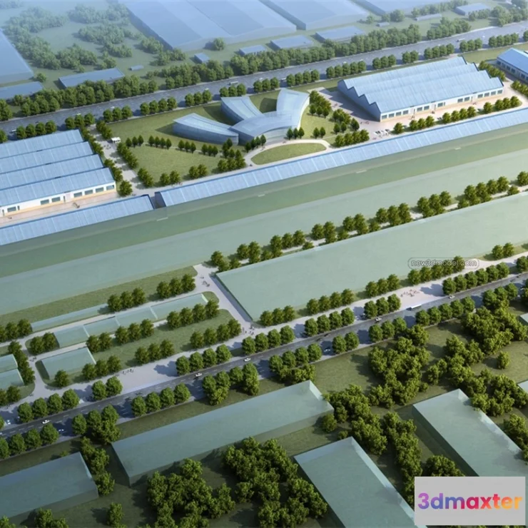 1577564 - Exterior 3D Models of Factory - 3D Scene - 039 3D Max