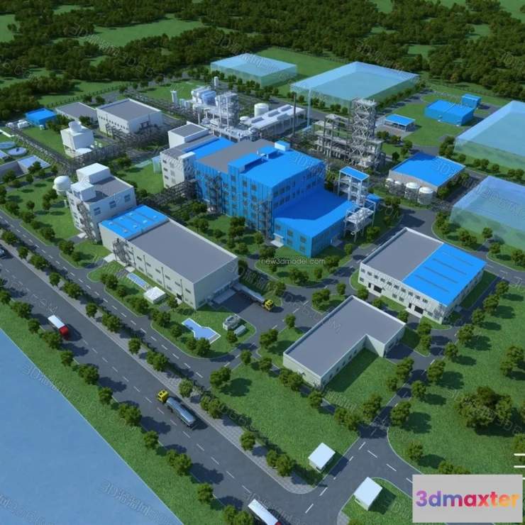 1577572 - Exterior 3D Models of Factory - 3D Scene - 043 3D Max
