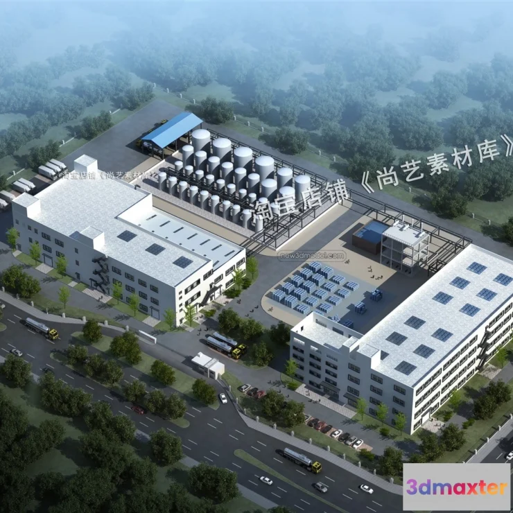 1577574 - Exterior 3D Models of Factory - 3D Scene - 044 3D Max