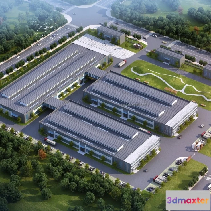 1577580 - Exterior 3D Models of Factory - 3D Scene - 047 3D Max