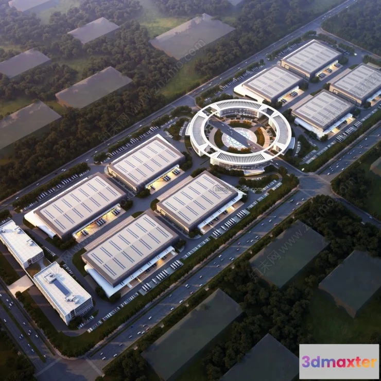 1577586 - Exterior 3D Models of Factory - 3D Scene - 050 3D Max