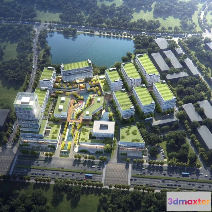 1577588 - Exterior 3D Models of Factory - 3D Scene - 051 3D Max