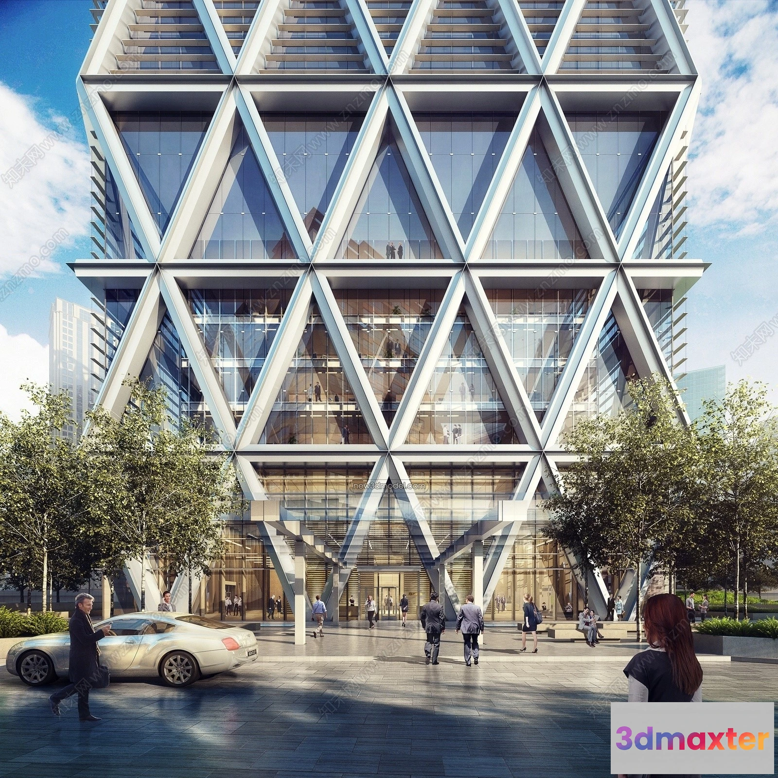 1577820 - 3D Models of Commercial Building - Exterior 3D Scenes - 045 3D Max