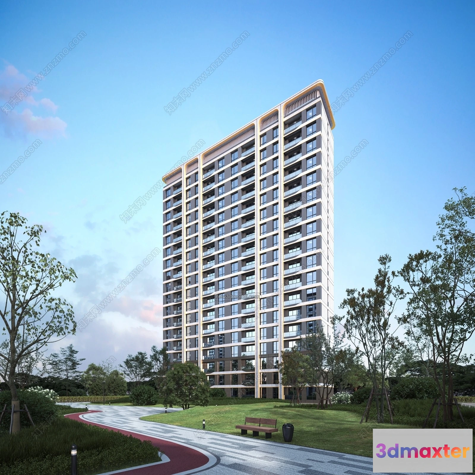 1577850 - 3D Models of Commercial Building - Exterior 3D Scenes - 060 3D Max