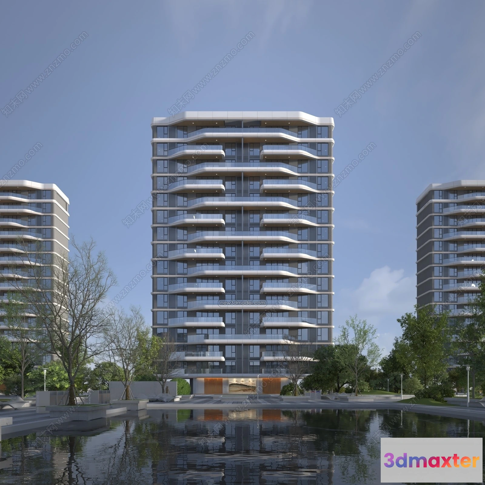 1577852 - 3D Models of Commercial Building - Exterior 3D Scenes - 061 3D Max