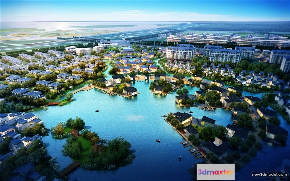 1577880 - 3D Models of Commercial Building - Exterior 3D Scenes - 075 3D Max