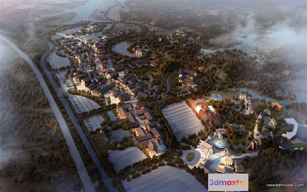 1577884 - 3D Models of Commercial Building - Exterior 3D Scenes - 077 3D Max