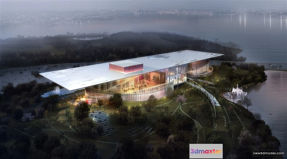 1577898 - 3D Models of Commercial Building - Exterior 3D Scenes - 084 3D Max