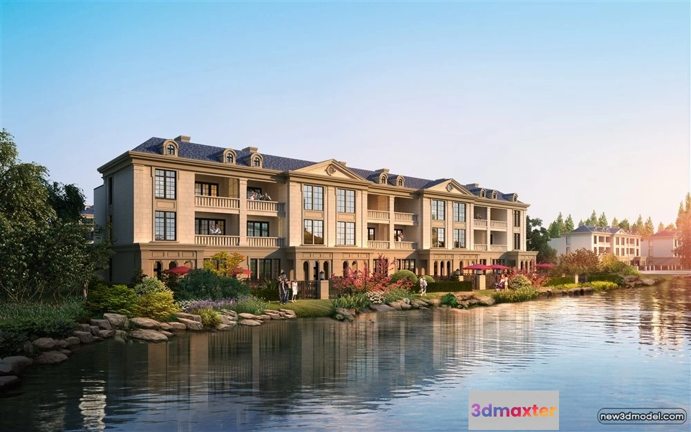 1577922 - 3D Models of Commercial Building - Exterior 3D Scenes - 096 3D Max