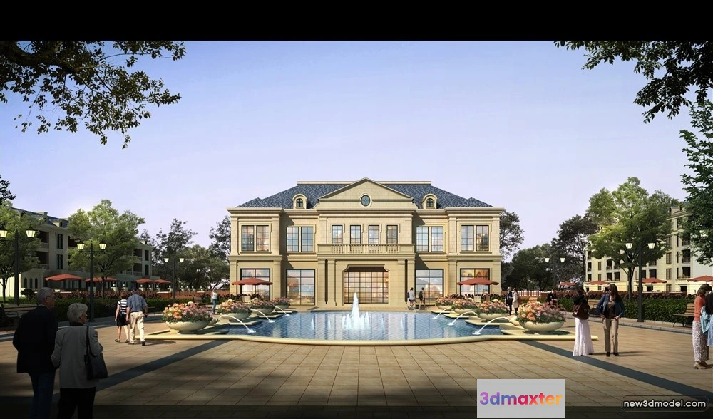 1577924 - 3D Models of Commercial Building - Exterior 3D Scenes - 097 3D Max