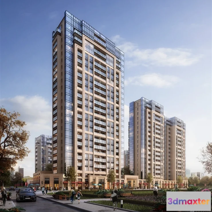 1577950 - 3D Models of Commercial Building - Exterior 3D Scenes - 110 3D Max