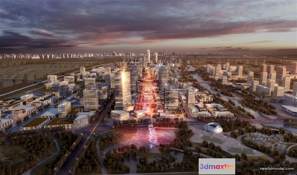 1577966 - 3D Models of Commercial Building - Exterior 3D Scenes - 118 3D Max