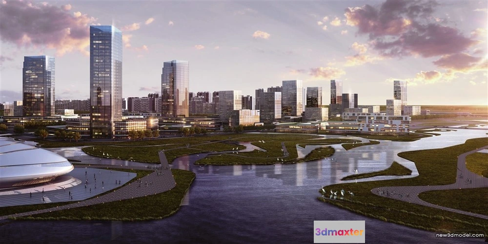 1577968 - 3D Models of Commercial Building - Exterior 3D Scenes - 119 3D Max