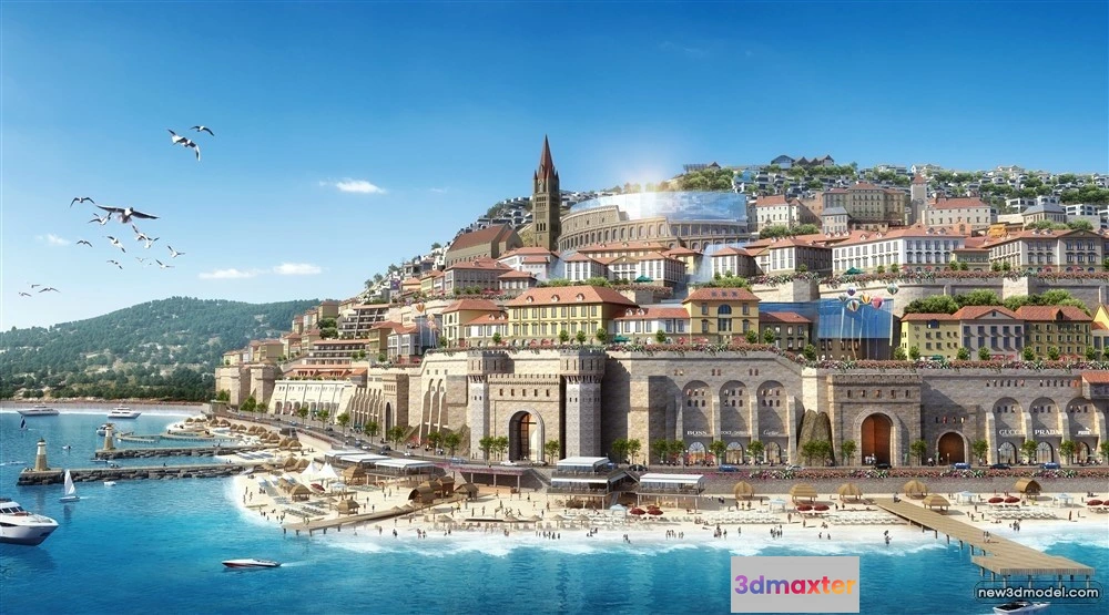 1577988 - 3D Models of Commercial Building - Exterior 3D Scenes - 129 3D Max