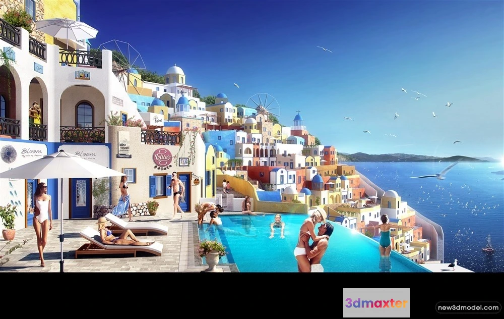 1577990 - 3D Models of Commercial Building - Exterior 3D Scenes - 130 3D Max