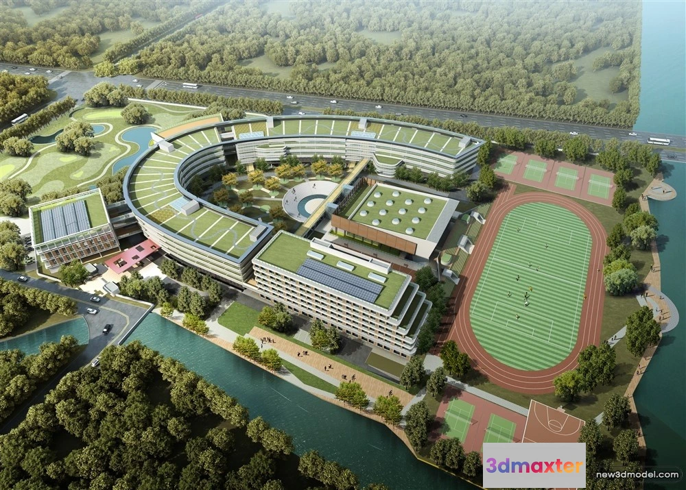 1578024 - 3D Models of Commercial Building - Exterior 3D Scenes - 147 3D Max