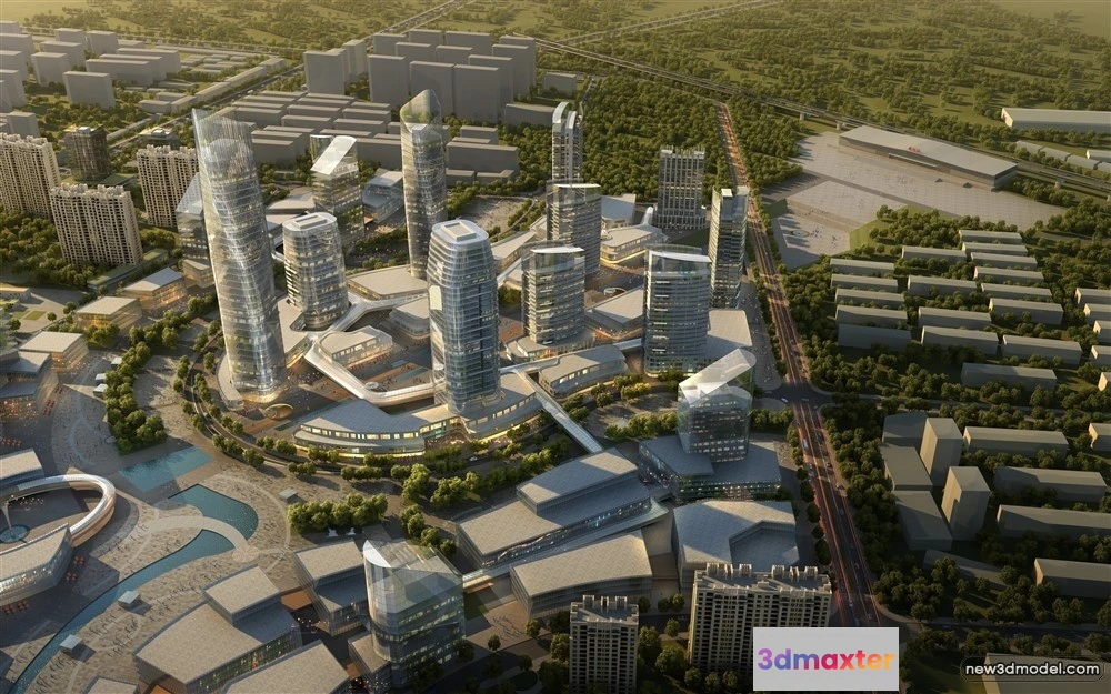 1578034 - 3D Models of Commercial Building - Exterior 3D Scenes - 152 3D Max